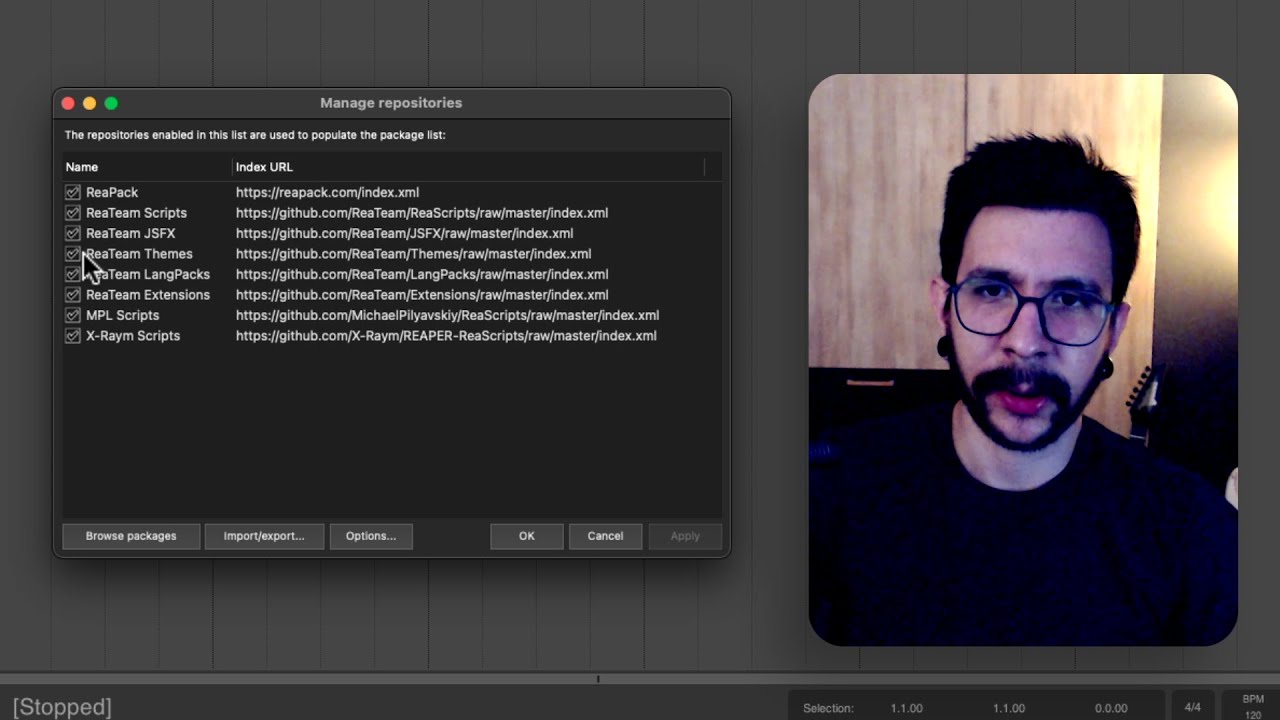 Как установить скрипты (например, Global Sampler) в REAPER с помощью ReaPack и SWS