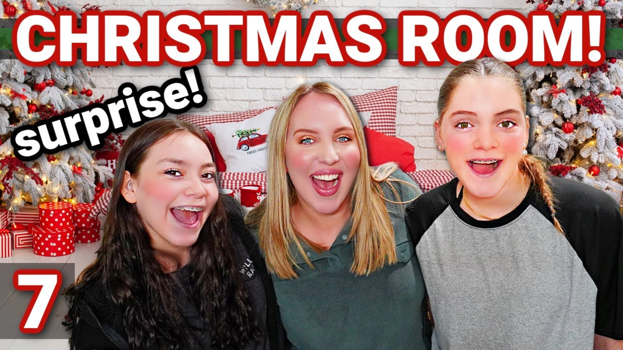 SURPRISE! TEEN GIRLS CHRISTMAS BEDROOM MAKEOVER 2023