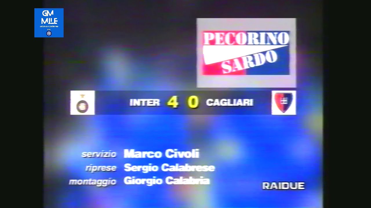 1995-96 (15^ - 23-12-1995) INTER-Cagliari 4-0 [Ganz,Branca,Branca,Branca] DomenicaSprint Rai2