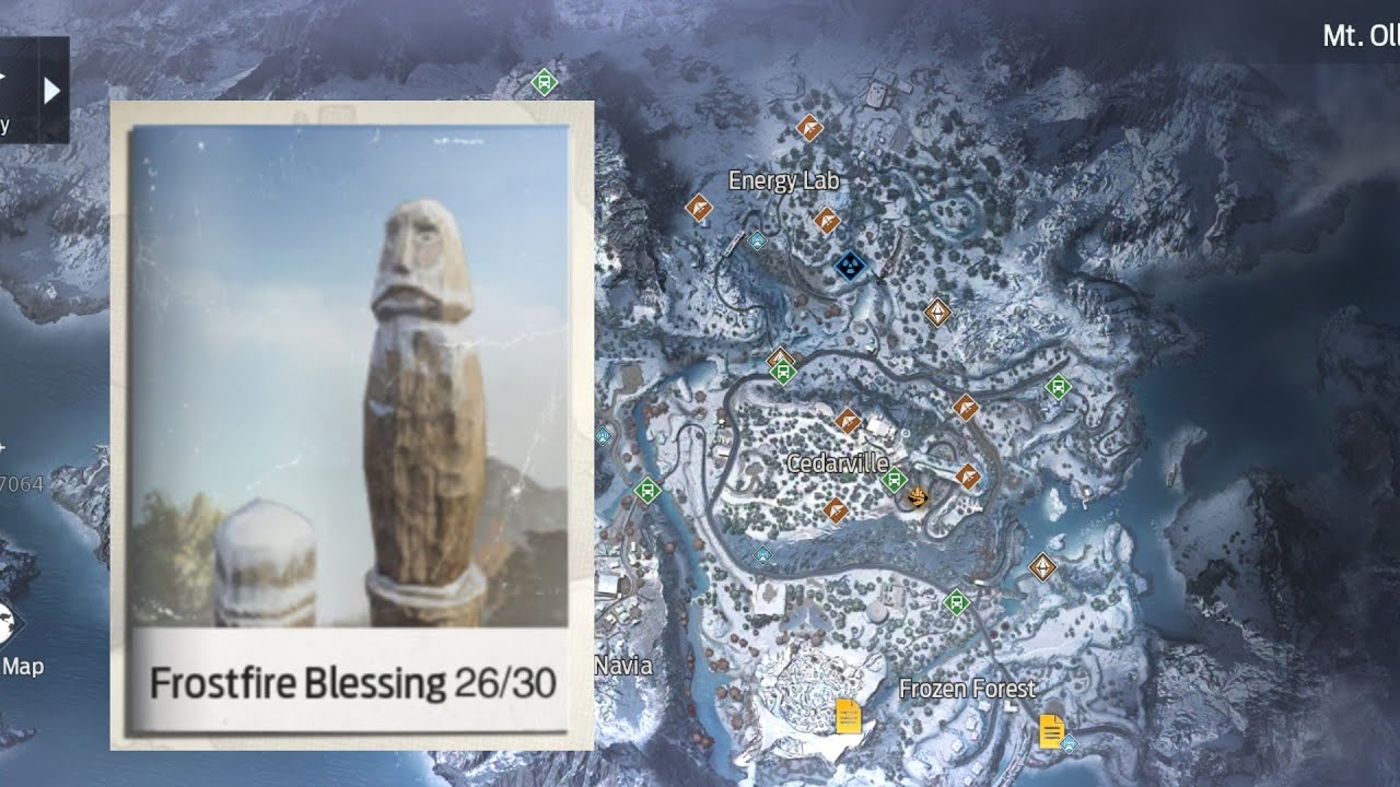 undawn snowy Mountain ||  mt. ollie map  forest guidance part 2