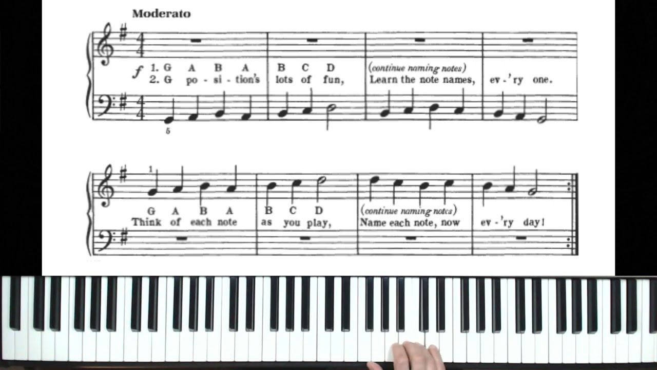 20. Bastien - Livello 1 - Arri hop! - piano tutorial by Antonio De Angelis
