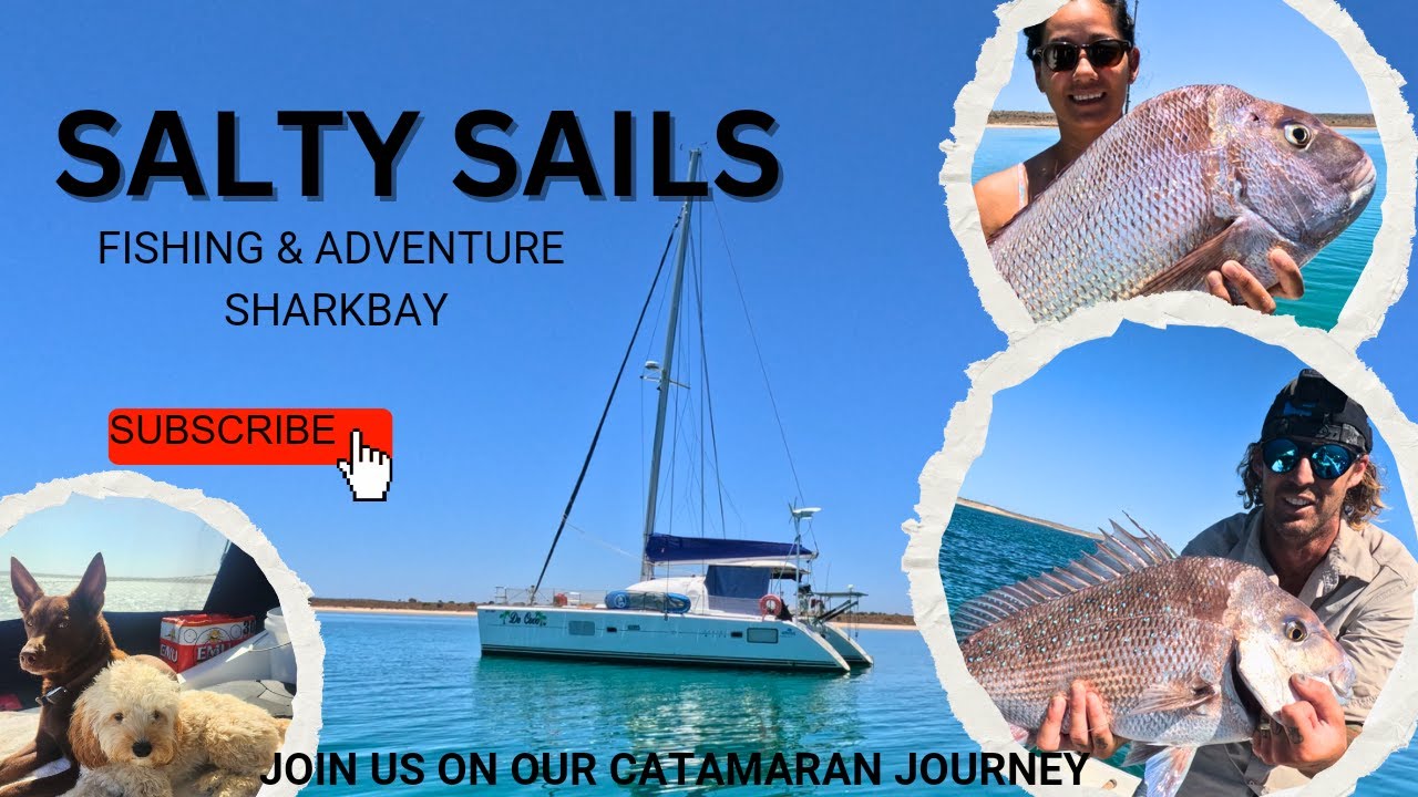 Salty Sails - Fishing and Adventure in Shark Bay: Join Us on Our Catamaran Journey!