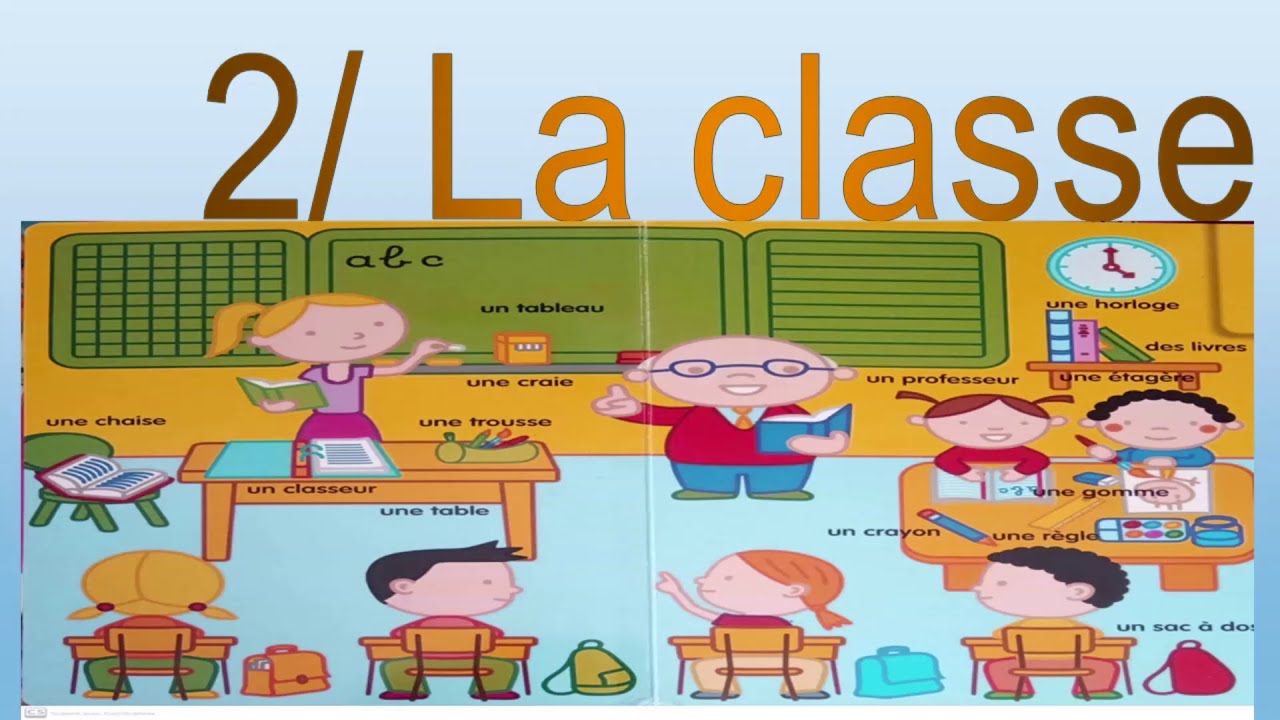 Vocabulaire autour de l'école et de la classe de français 2021