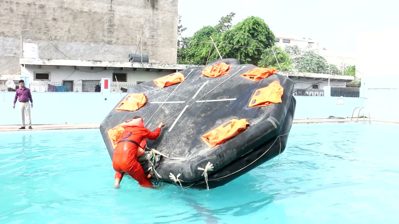 Liferaft Upright Practical Drill - Personal Survival Techniques (PST)