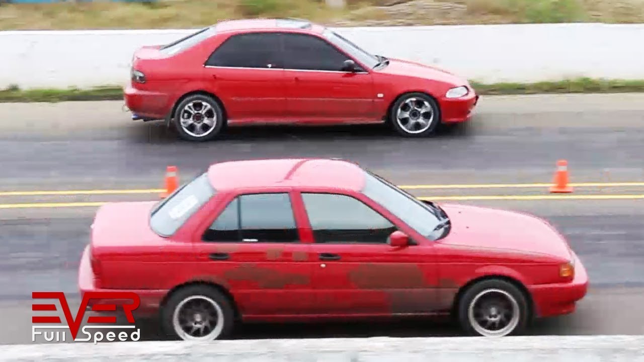 Honda Civic vs Nissan Sentra (Tsuru) | Drag Races