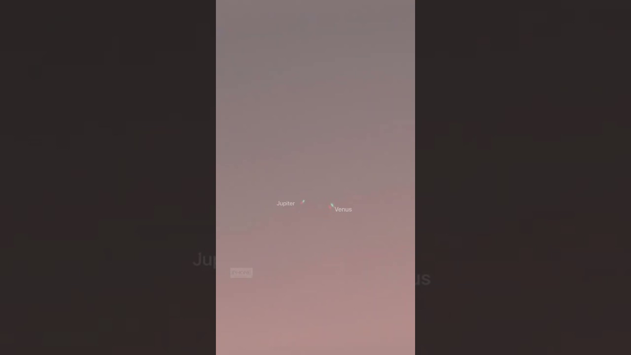 Jupiter and Venus in conjunction, captured in the evening of March 2nd, 2023