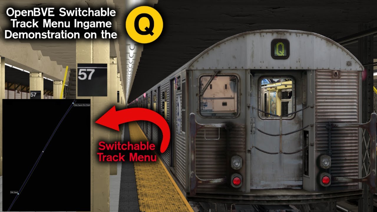 OpenBVE: Track switching demonstration #1 with an R32 Phase II (Q) Train