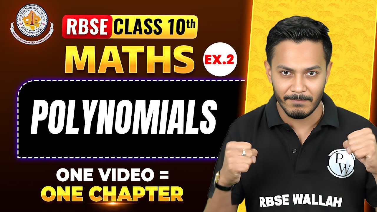 RBSE Class 10th Maths Chapter 2 Polynomials In One Shot By Nitin Sir