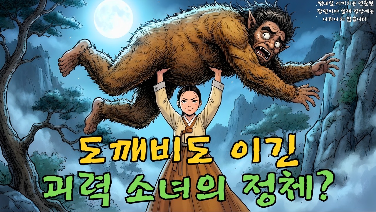 밤마다 씨름하자고 조르는 도깨비를 메치기로 꽂아버리고 엿을 뺏어 먹는 괴력 소녀의 황당하고 유쾌한 전설의 고향 | 야담·민담·전설·설화·옛날이야기