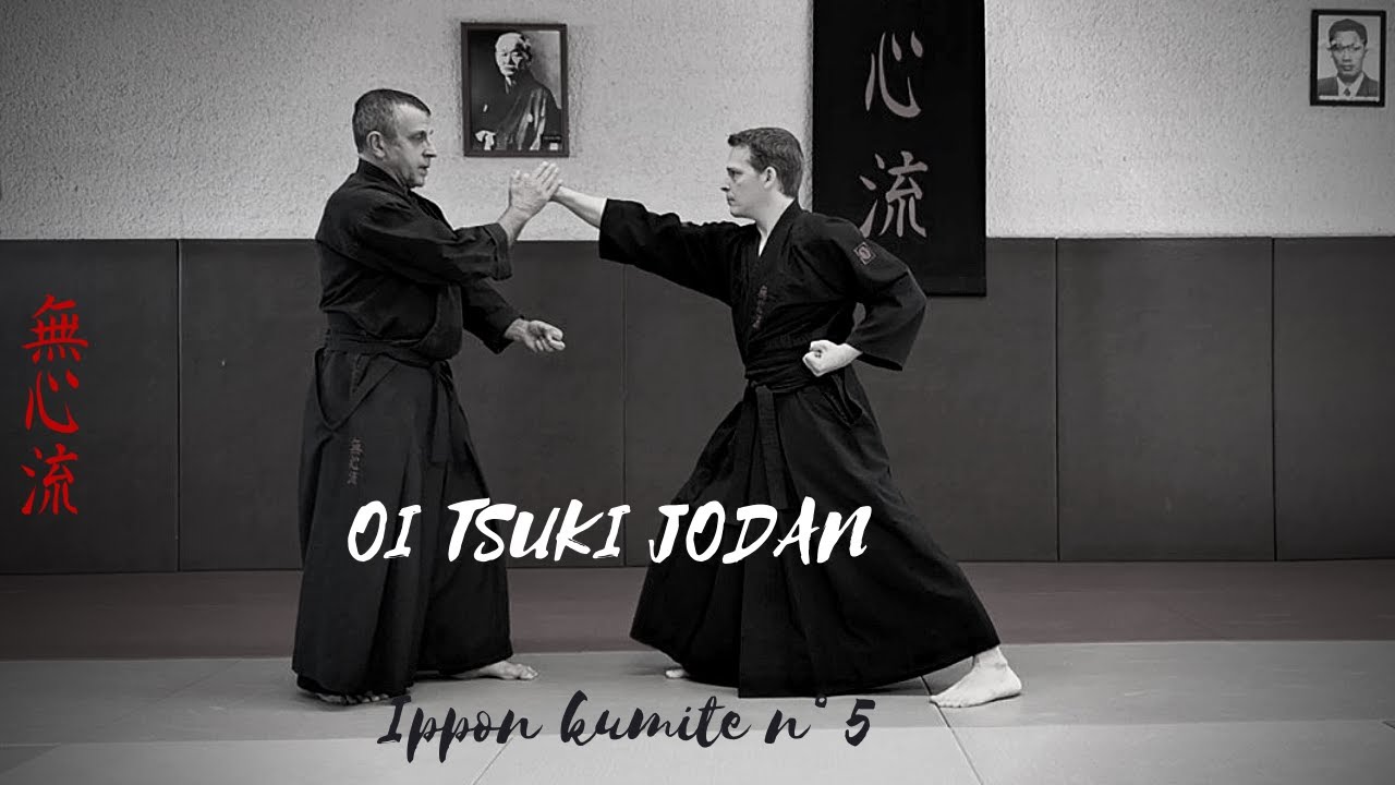 Mushin ryu Ju jitsu: Ippon kumite : Oi tsuki jodan, N°5.