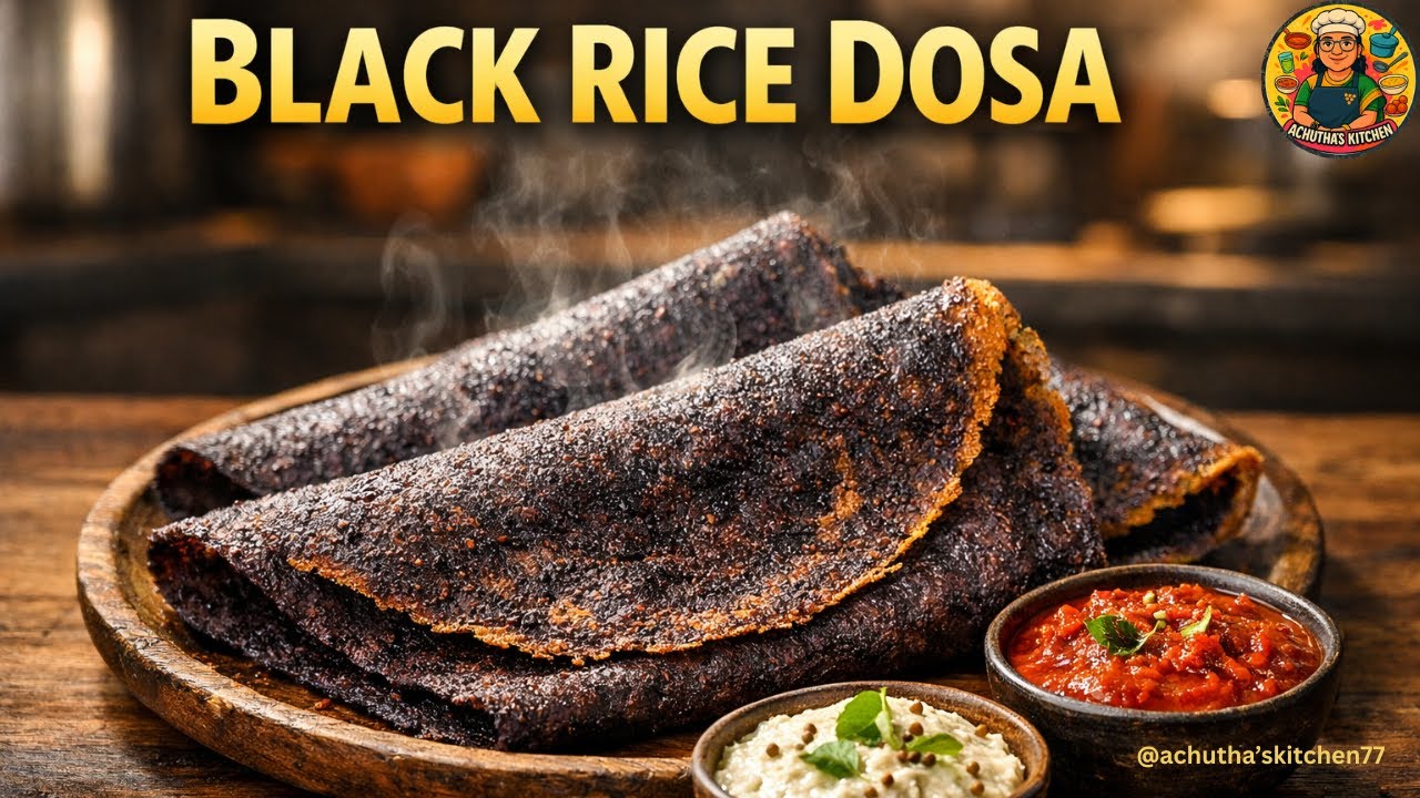 Black Rice Dosa 😱 | Healthy Crispy Dosa You Must Try!