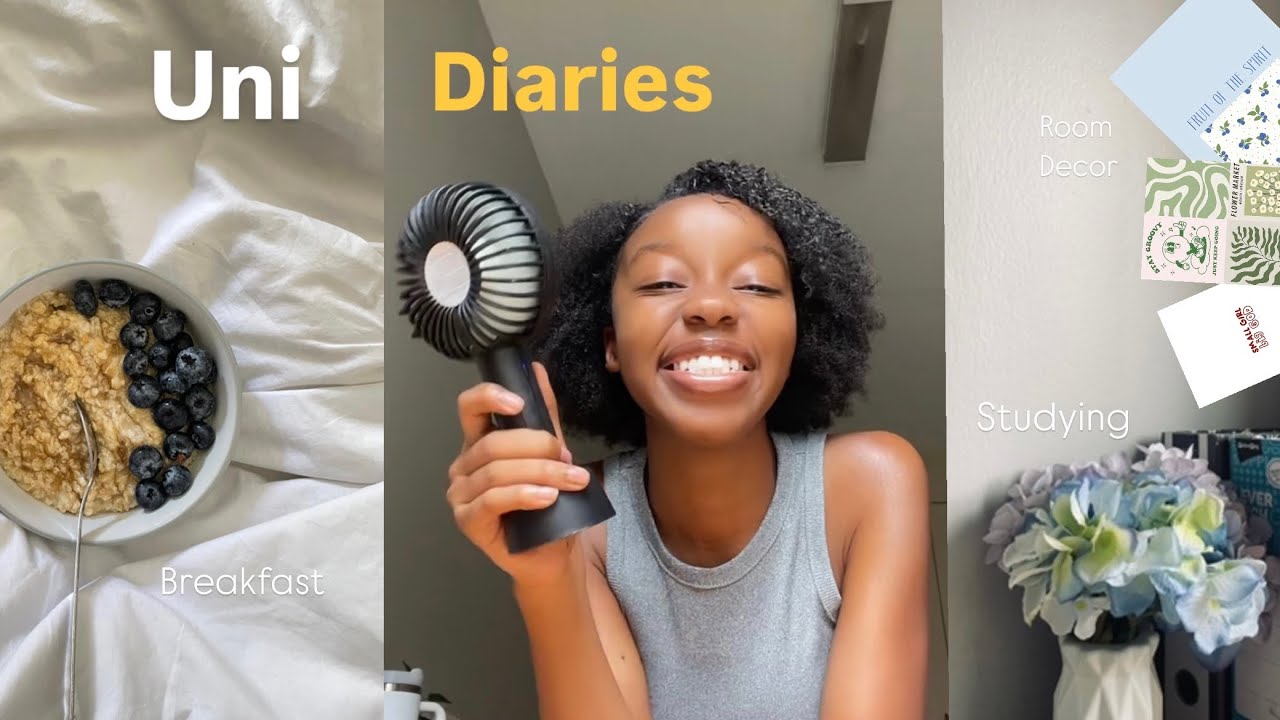 Uni Diaries | a VERY productive week + Studying + cute breakfast + assignments + room decor ideas 🎧📔
