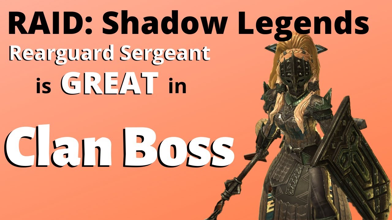 DOUBLE Ally Protect Team! REARGUARD SERGEANT in CLAN BOSS | Gears | Mastery  [RAID: Shadow Legends]
