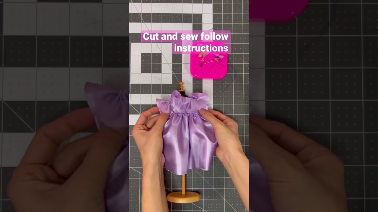 Making cute dress using RealFashionista kit  #fashion #kidscrafts #fashiondesignkit #barbie #sewing