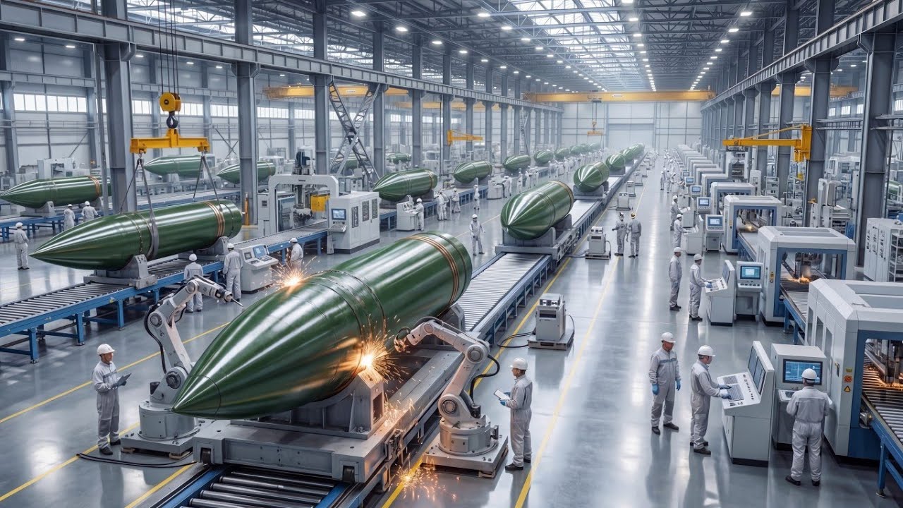 Inside a Massive US Factory Producing Powerful Artillery Shells From Scratch (Full Process)