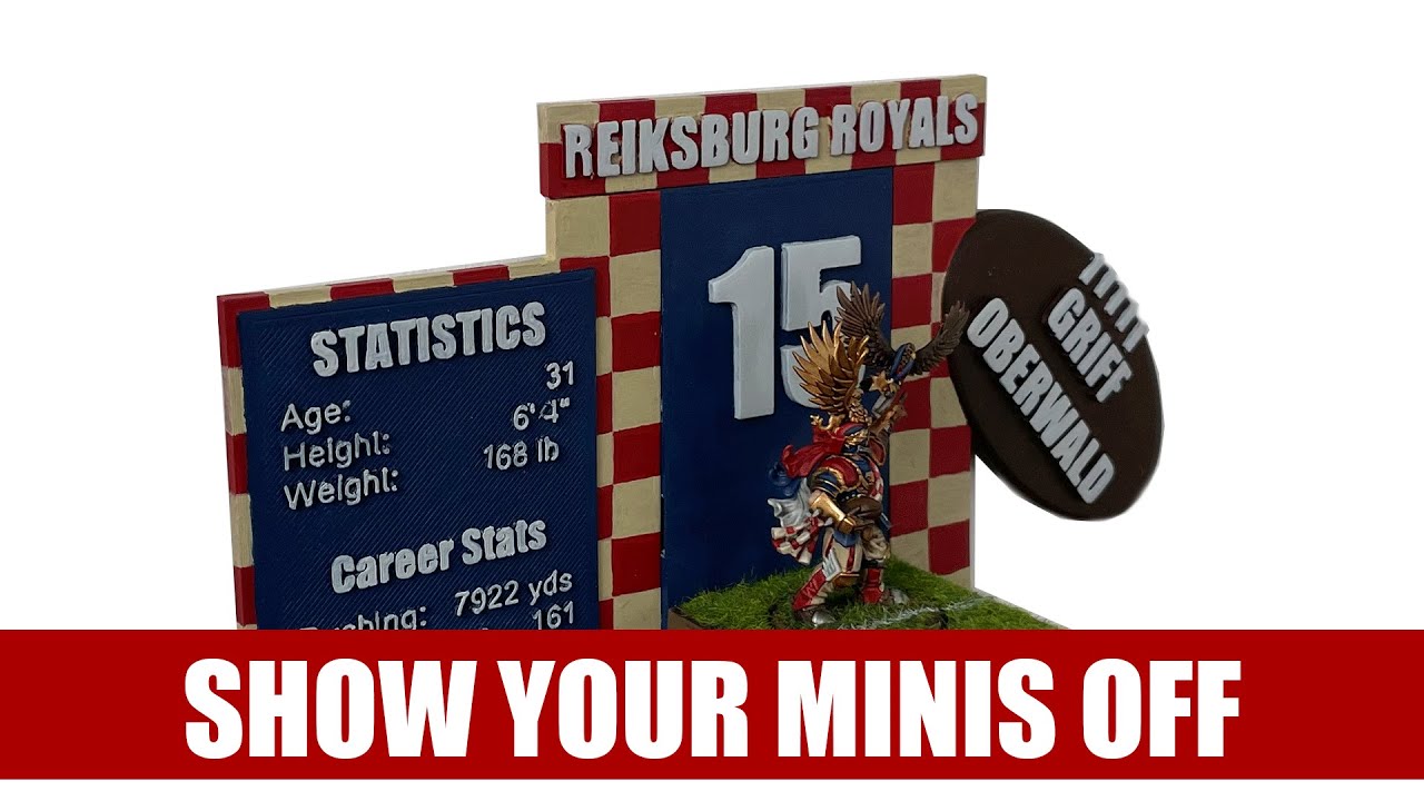 3D Printed Blood Bowl Display for Griff Oberwald