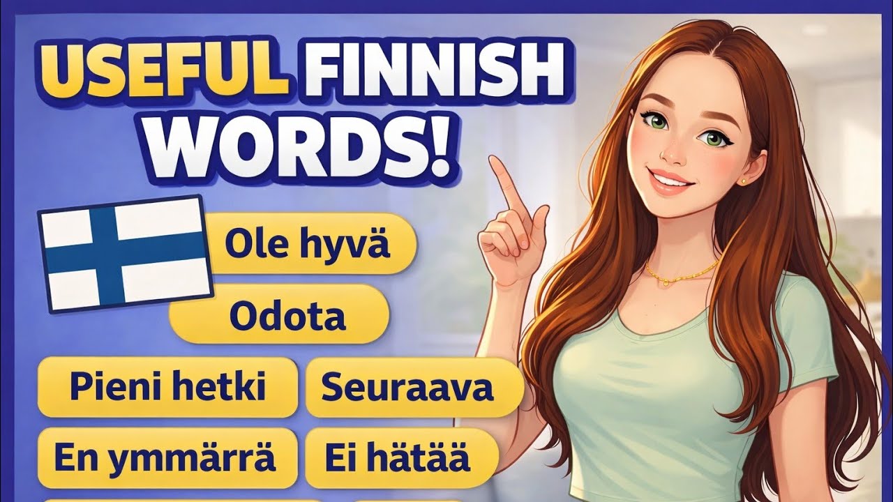8 short Common Yet Useful words and phrases in Finnish ( Beginers Friendly)