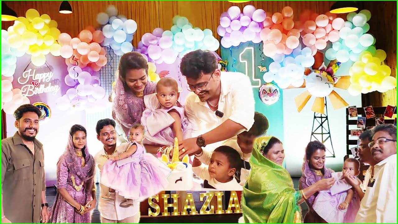 💥 SHAZIA 1st BIRTHDAY CELEBRATION 🥳 WITH FAMILY & FRIENDS | WONDER DECORS 🏵️ | HEAVENLY BAKERY 🧁
