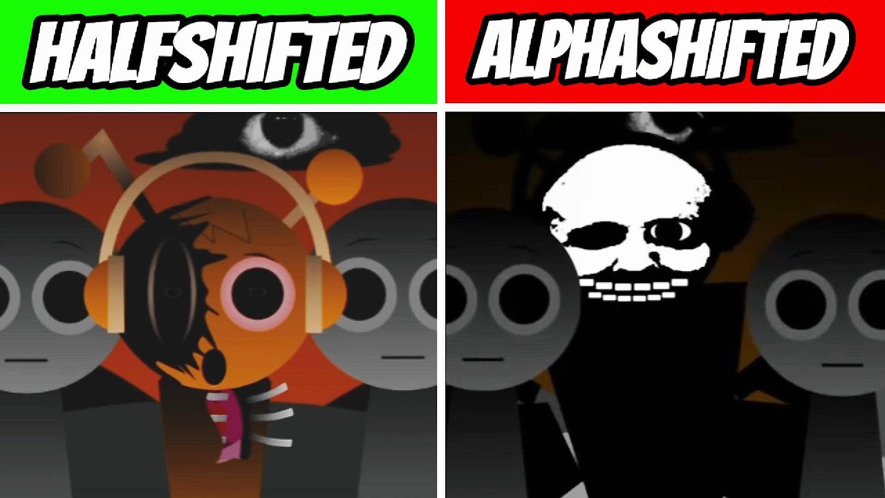 Incredibox Sprunki Shifted HalfShifted VS Alphashifted. Qual o melhor?