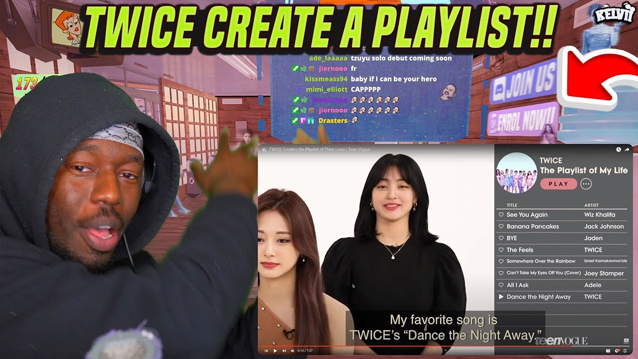 thatssokelvii Reacts to TWICE Creates the Playlist of Their Lives | Teen Vogue **BIG TIME RUSH?!**