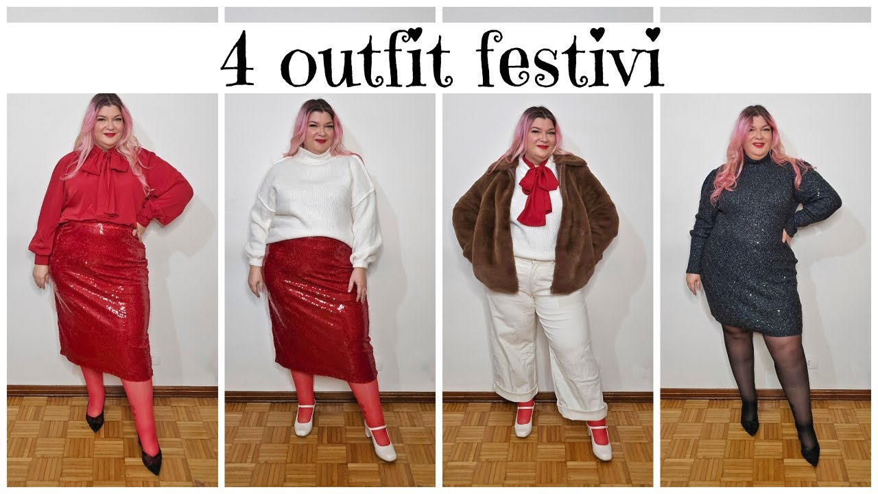 4 outfit festivi con il rosso - lookbook curvy bonprix