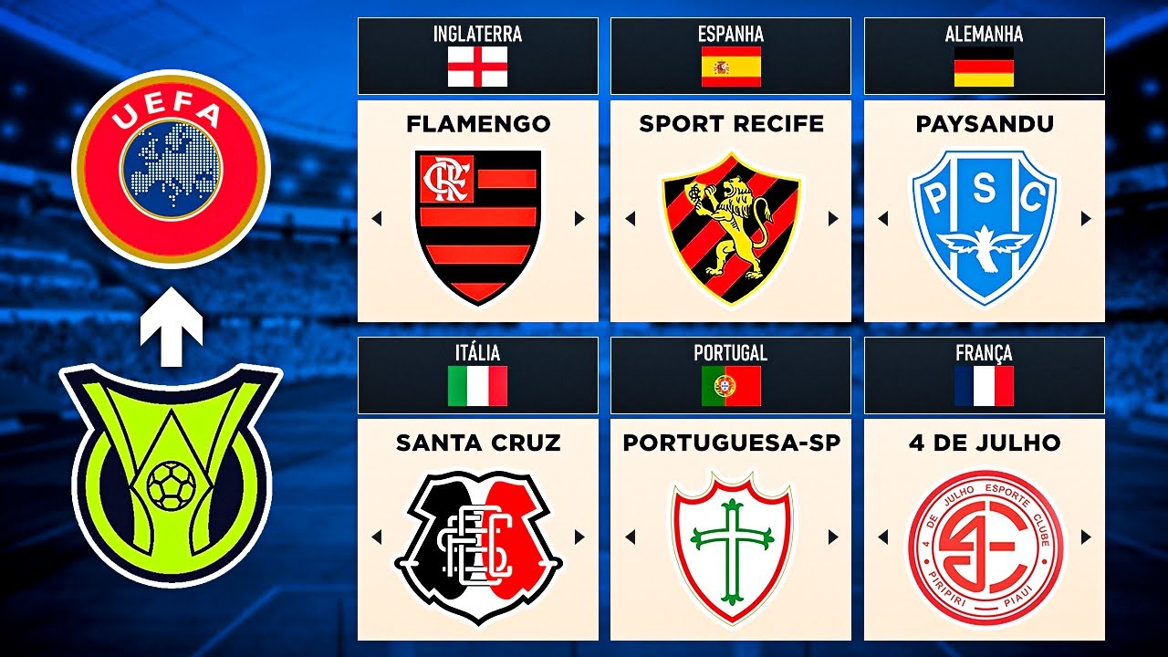 Coloquei TODAS as DIVIS&Otilde;ES do BRASILEIR&Atilde;O na EUROPA ✈️ │ FIFA Experimentos