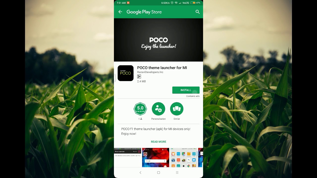 Poco launcher | Play store | Mi devices | Free | Dark coder