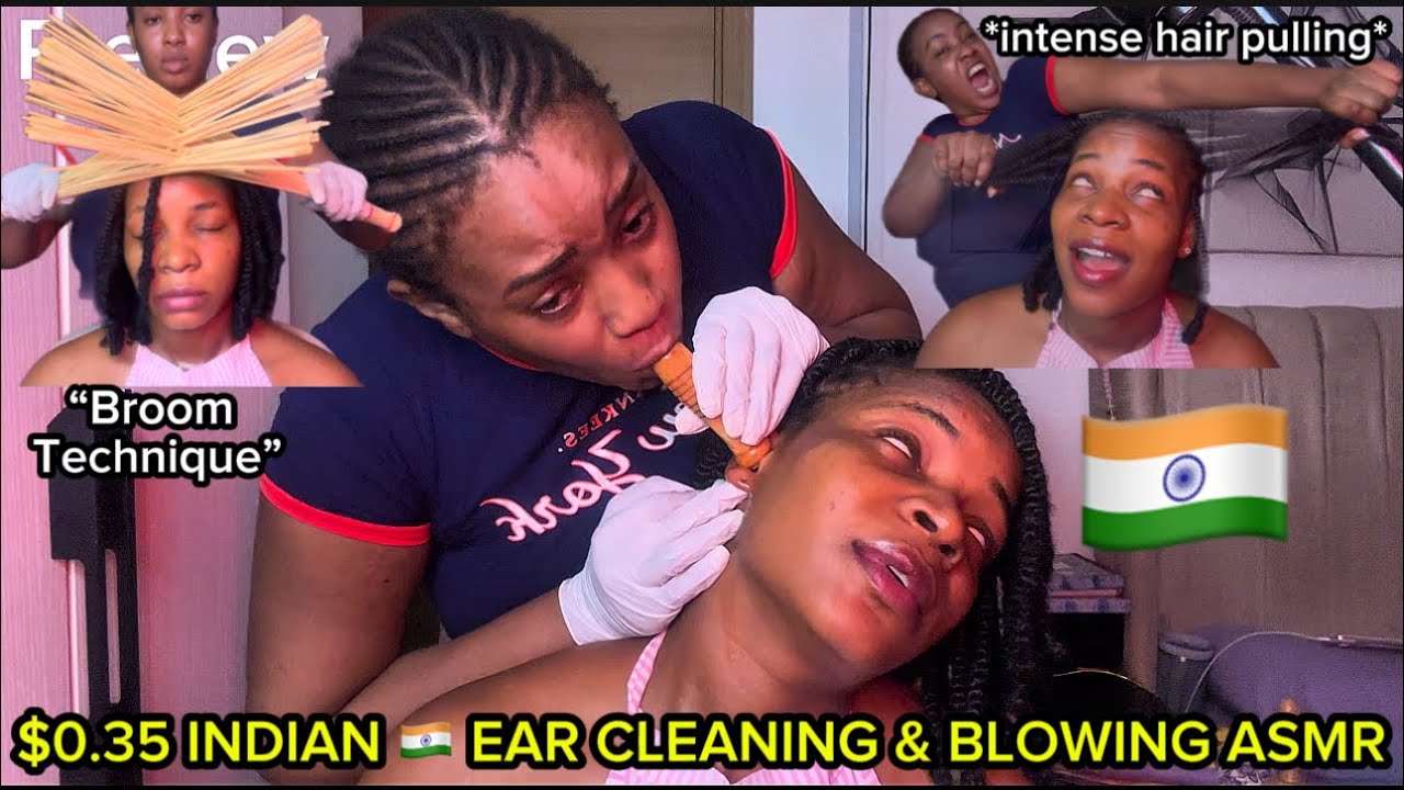 $0.35 INDIAN INSPIRED EAR CLEANING,THE BEST FEELING EVER:Spit painted,Ice globe,Neck massage & Twist