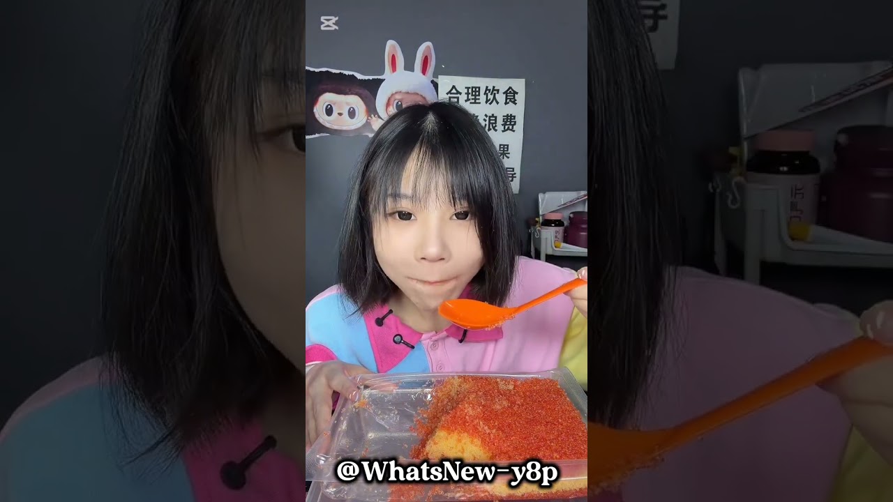 #ASMR orange yellow tobiko eggs EXTREMELY crunchy fishroe #fyp 