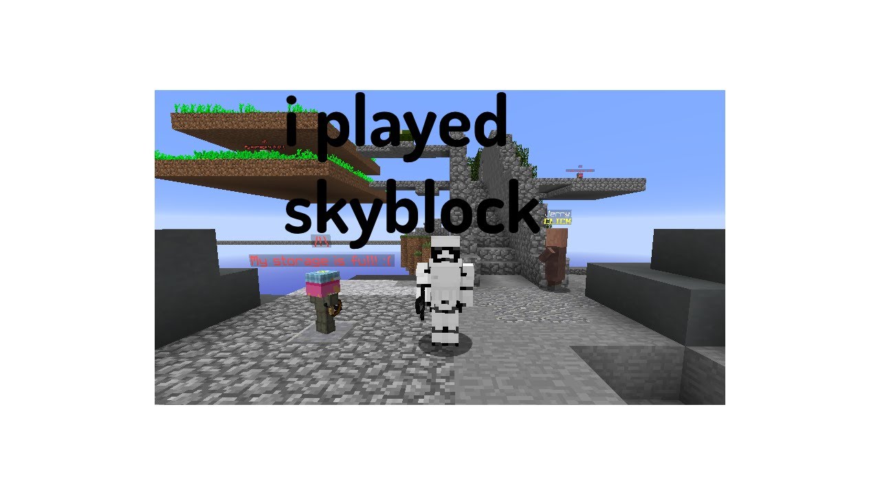 playing skyblock on hypixel!