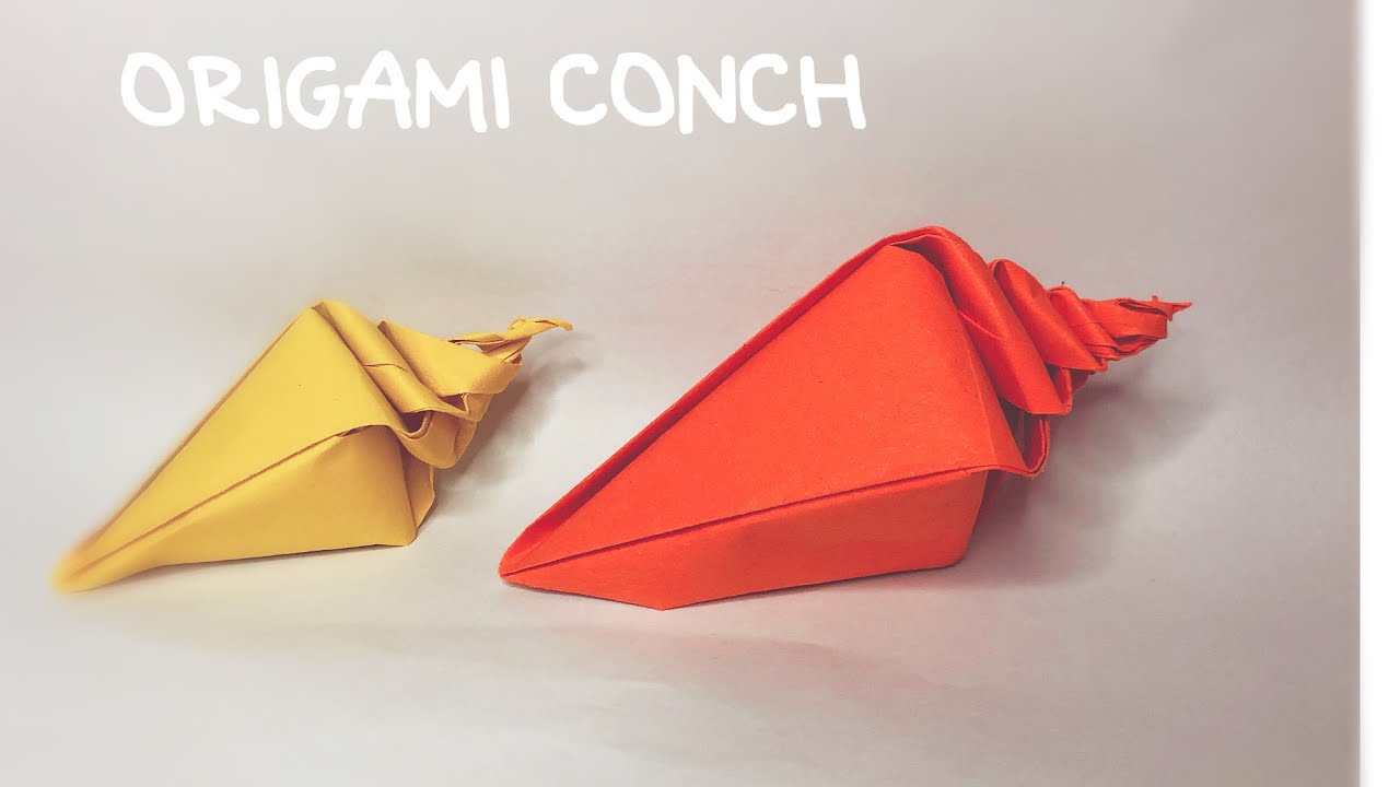 Origami conch - how to make a paper conch