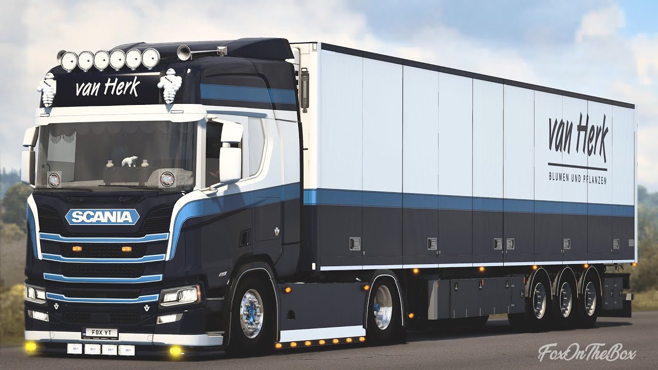 ETS2 1.41 Van Herk Next Generation Scania Open Pipe R650 V8 Sound Mod | Euro Truck Simulator 2 Mod