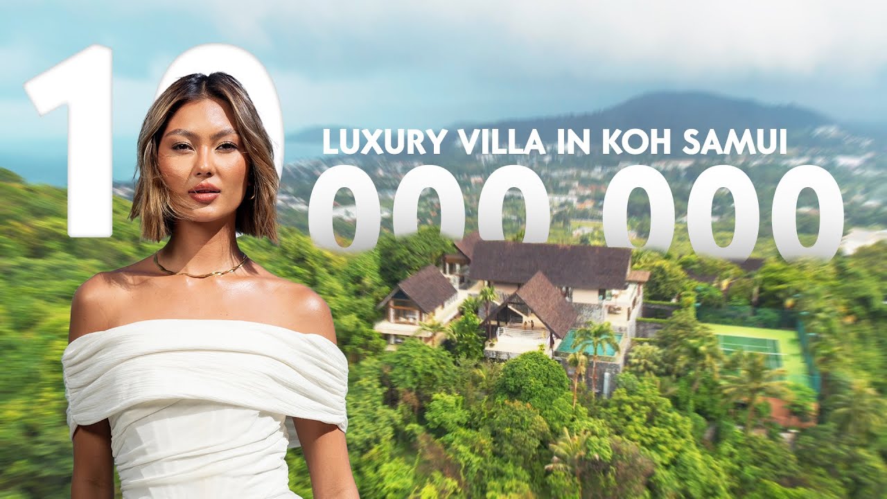 TOURING a $10,000,000 Modern LUXURY HILLS MANSION in Koh Samui | Multiple Amenities!