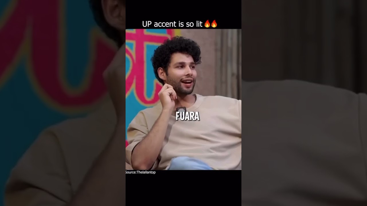 Siddhant Chaturvedi's UP accent on point!💥💥 #siddhantchaturvedi #trendingshorts #trending