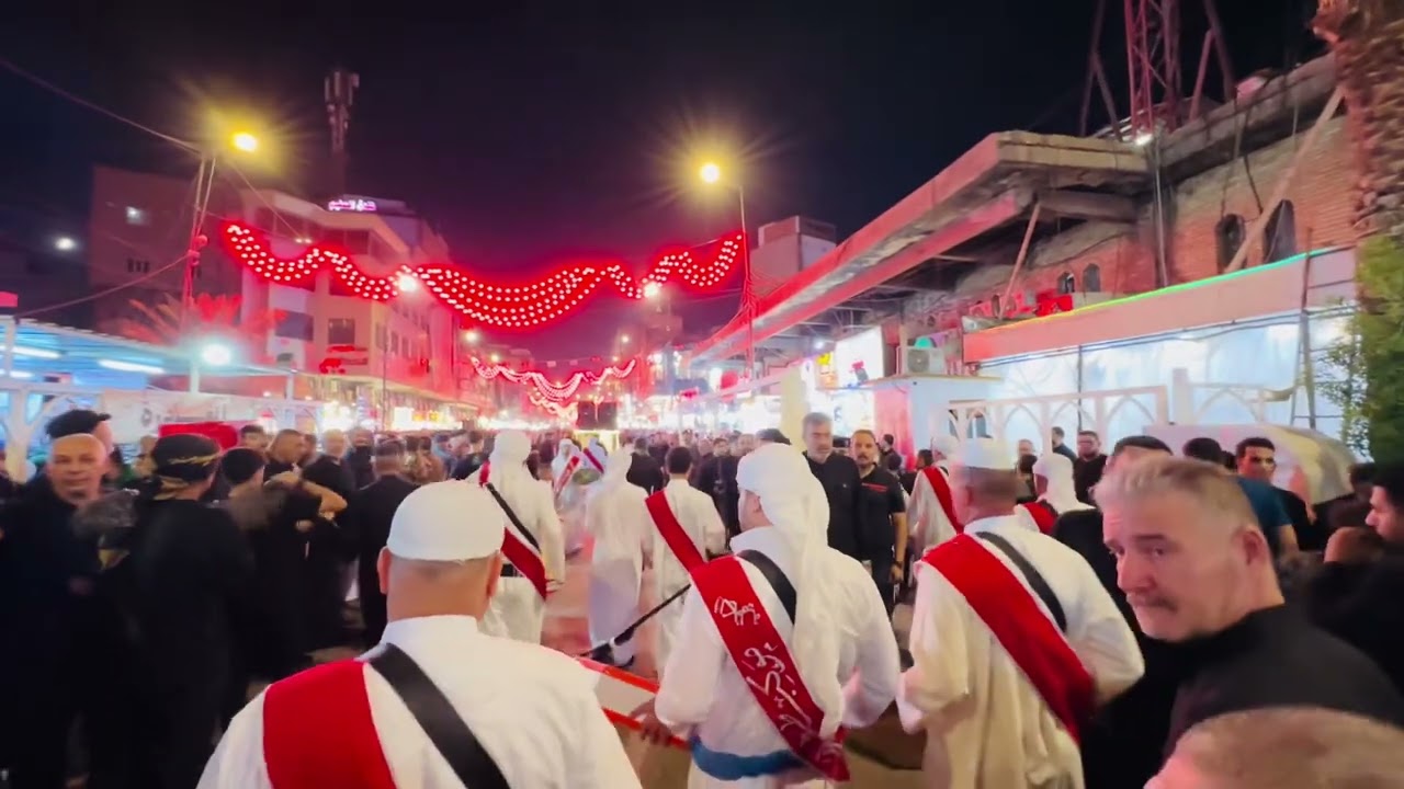 نزلة موكب طرف البحية /اليوم التاسع من شهر محرم /اداء الرادود خادم الحسين صادق الانصاري/ المقطع الاول