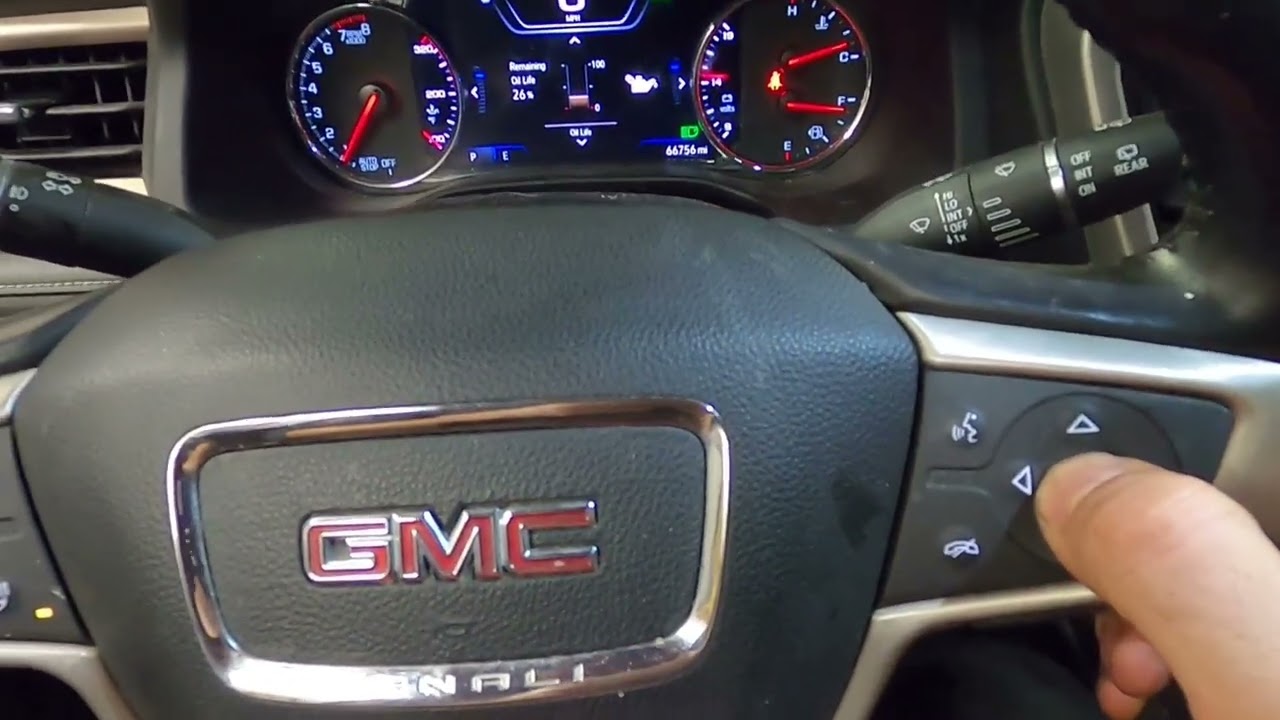 21 GMC Acadia Сброс срока службы масла