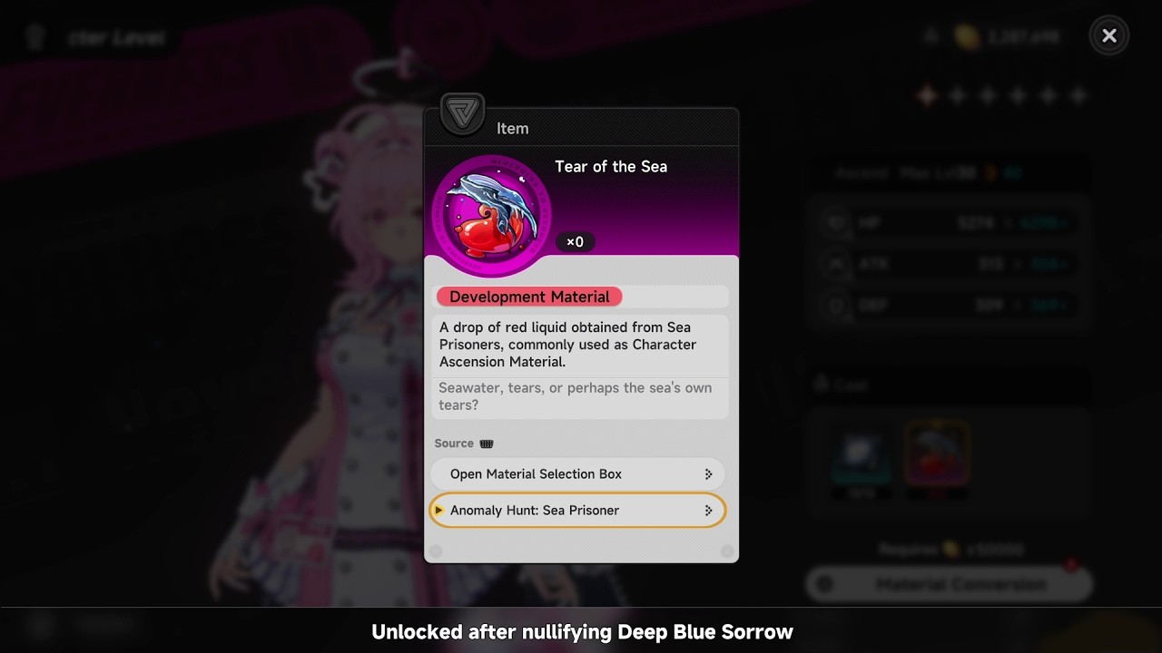 NTE: Character Ascension Materials Farming - Tear of the Sea (Nullifying Deep Blue Sorrow to unlock)