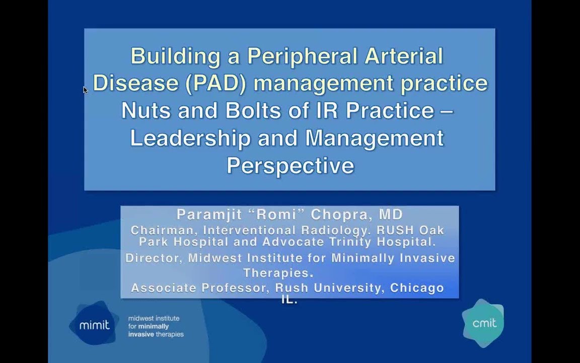 SIR-RFS Webinar (10/6/14): Building a PAD Practice
