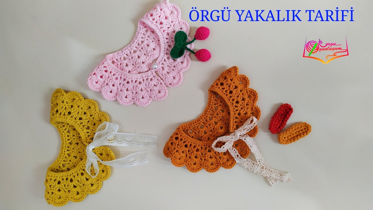 Örgü Dantel Yakalık Tarifi ❤️2 Yaş için dantel yakalık yapımı ❤️Bebek Yakalık❤️
