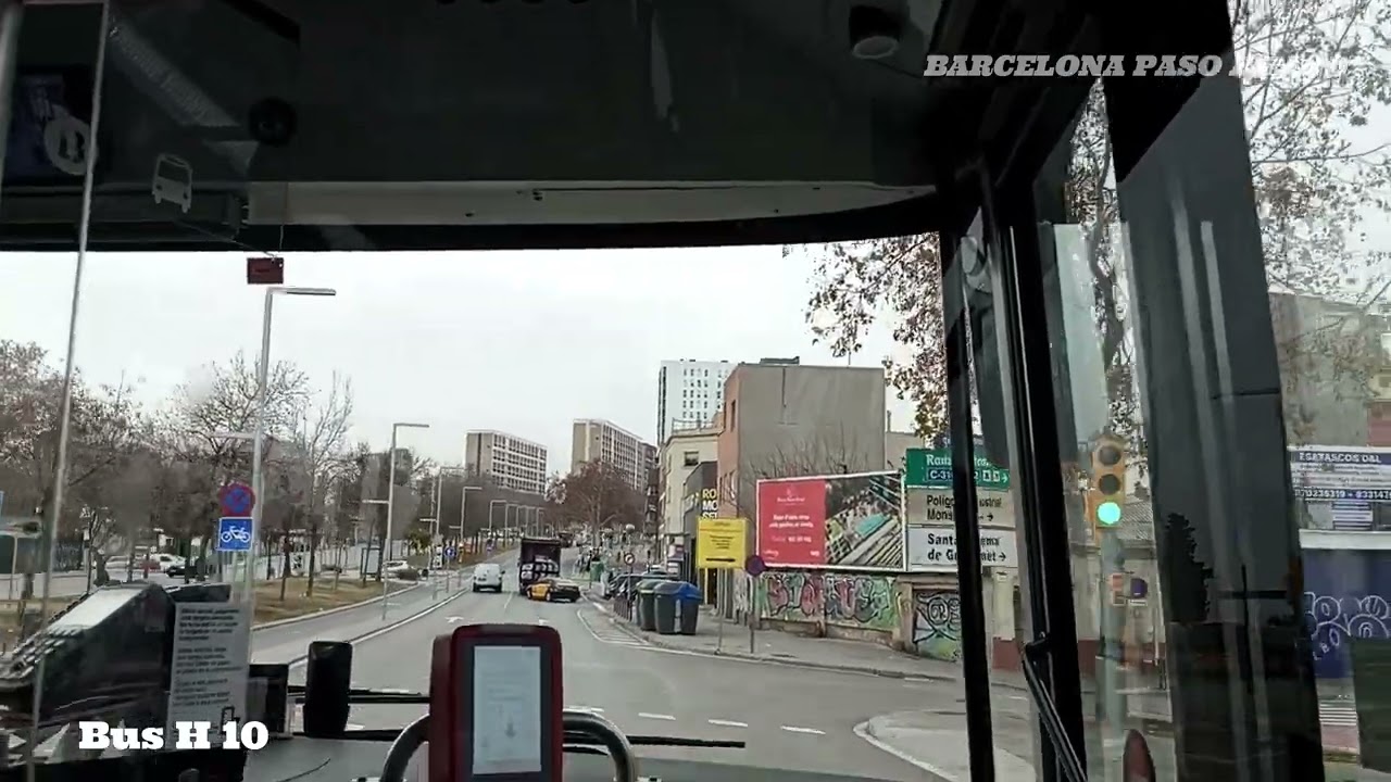 Línea Bus H 10 | Barcelona en autobús | Barcelona Walking Tour | Spain Virtual Tour