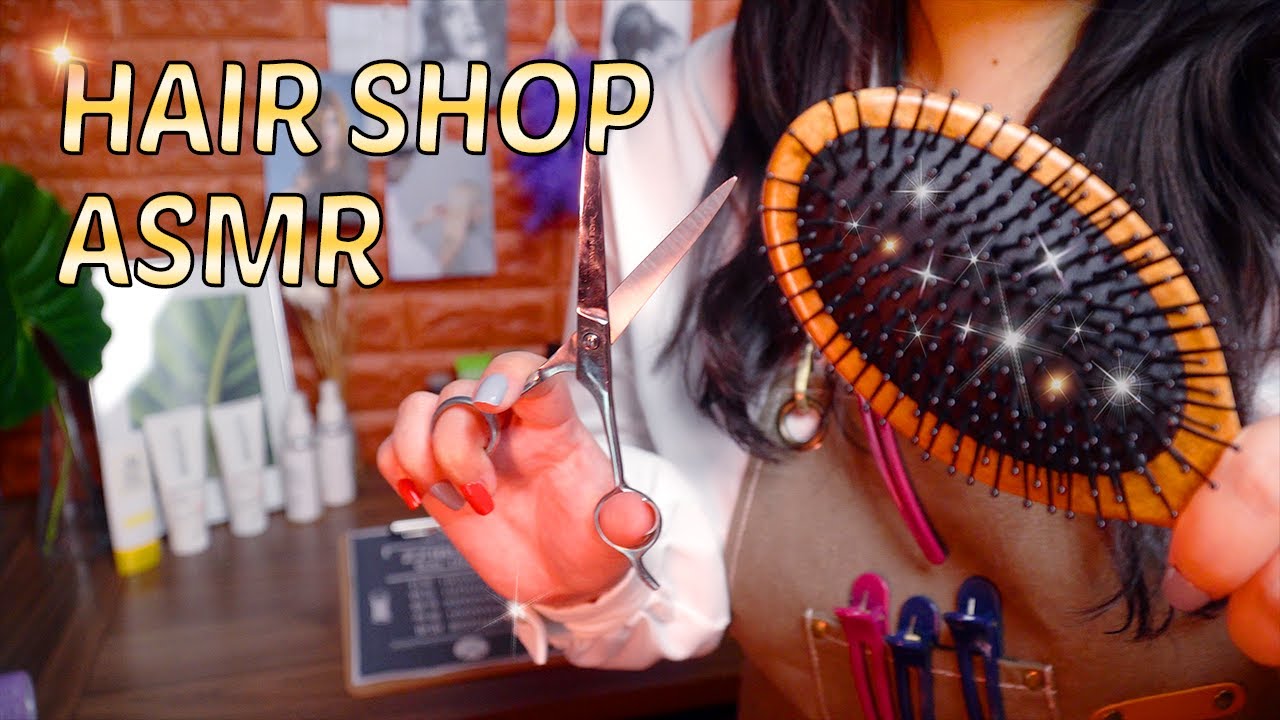 ASMR Hair cut Shop for Sleep (Roleplay) | 잠오는 미용실 (가위소리,빗질) 롤플레이