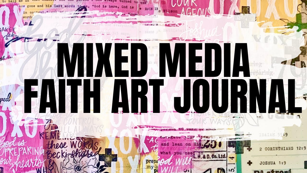 GOD IS HERE - Faith Art Journal - Mixed Media