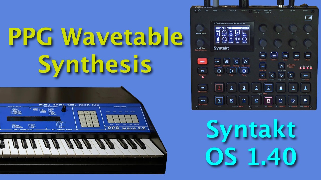 PPG wavetable synthesis on Syntakt OS 1.40