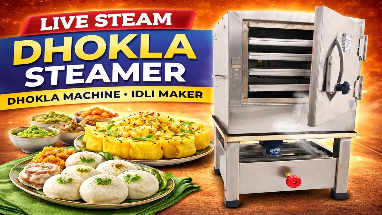 Live Steam Dhokla steamer ( DHOKLA MACHINE), Idli Maker