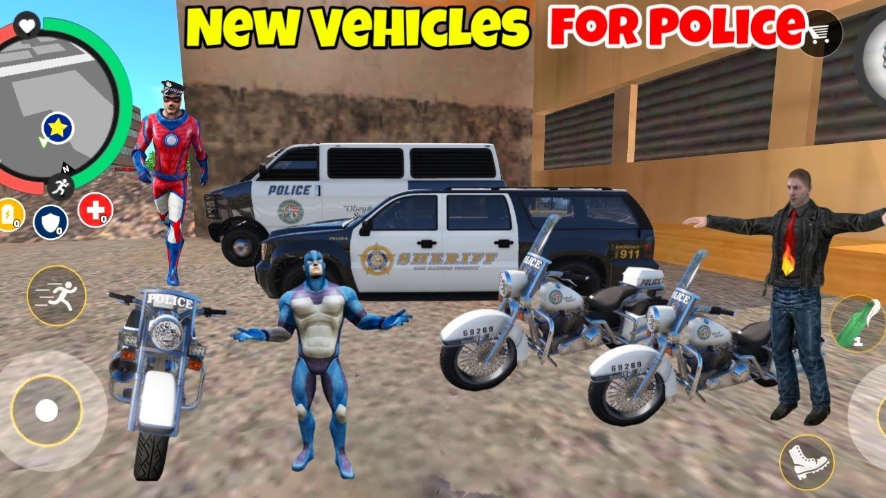New Police Vehicles in Rope Hero Vice Town | Rope Hero Vice Town | Gamer Blasty