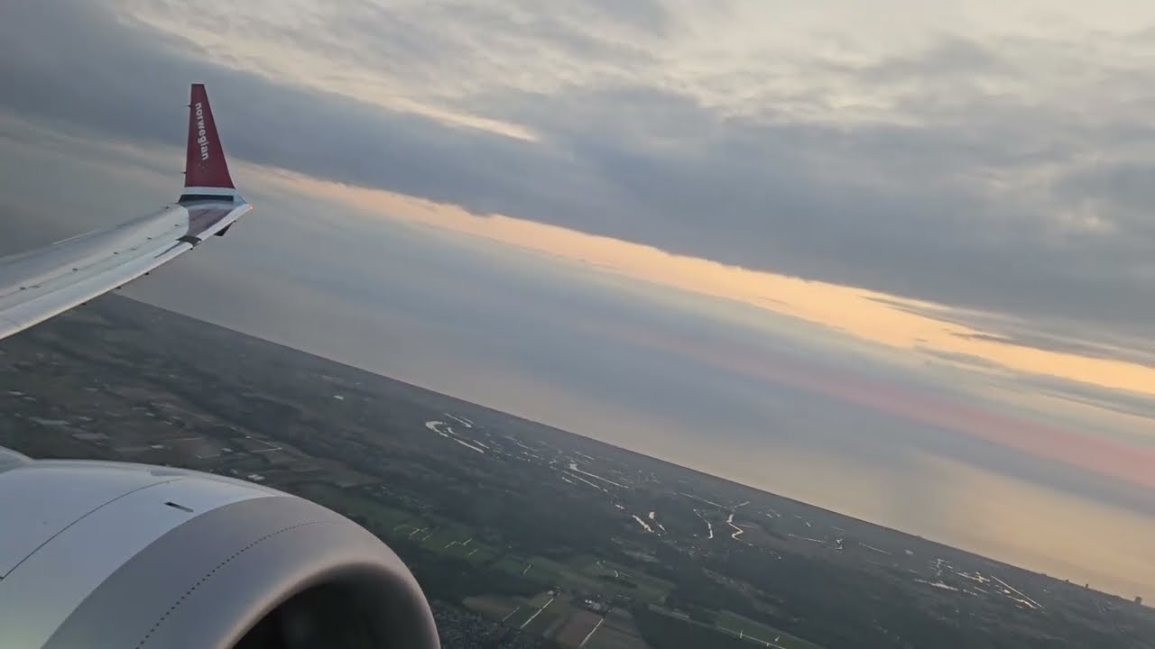 Norwegian Boeing 737 MAX 8 Take Off from Amsterdam Airport Schiphol