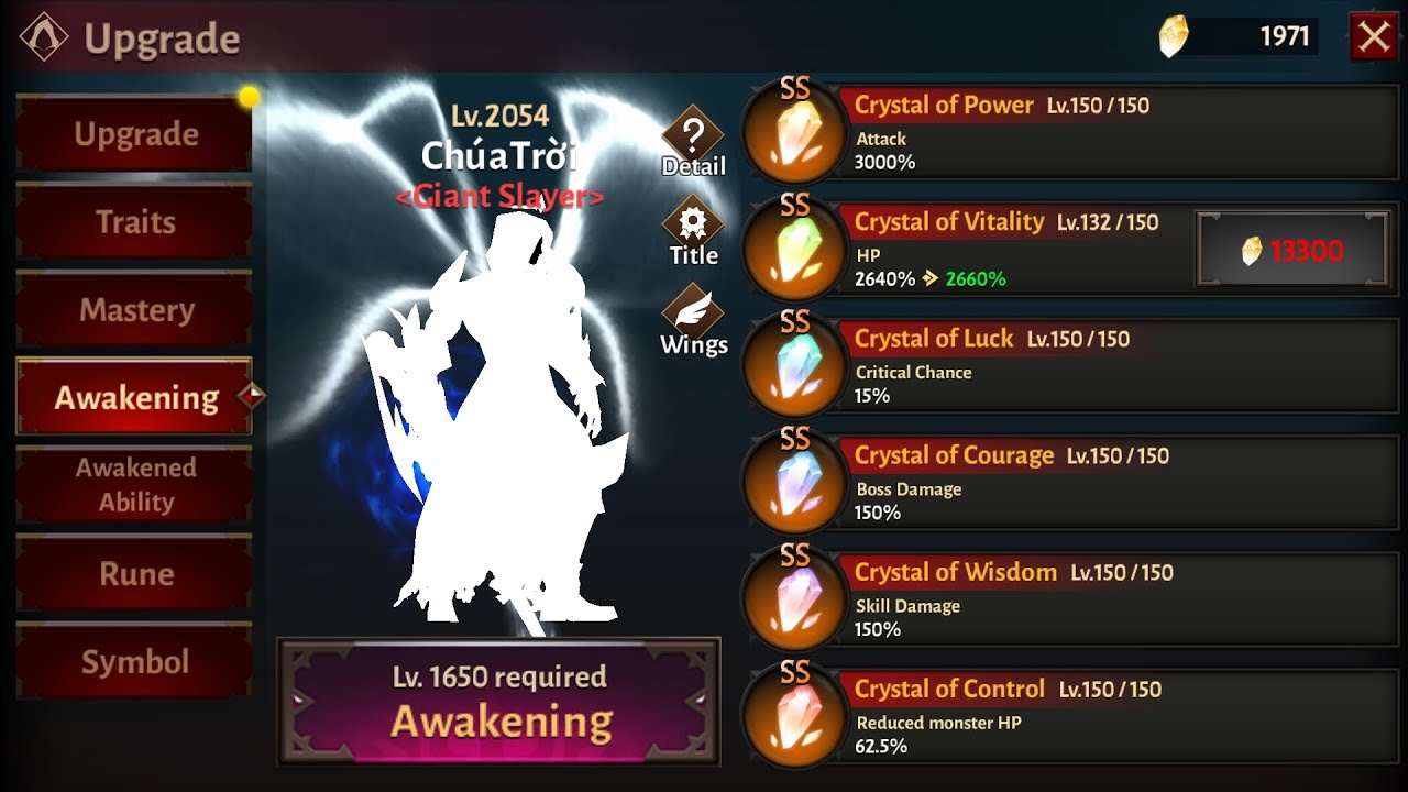 Immortal Rising - Day 29, I'm about to reach SSS awakening grade - Spending gems & doing rune loop.