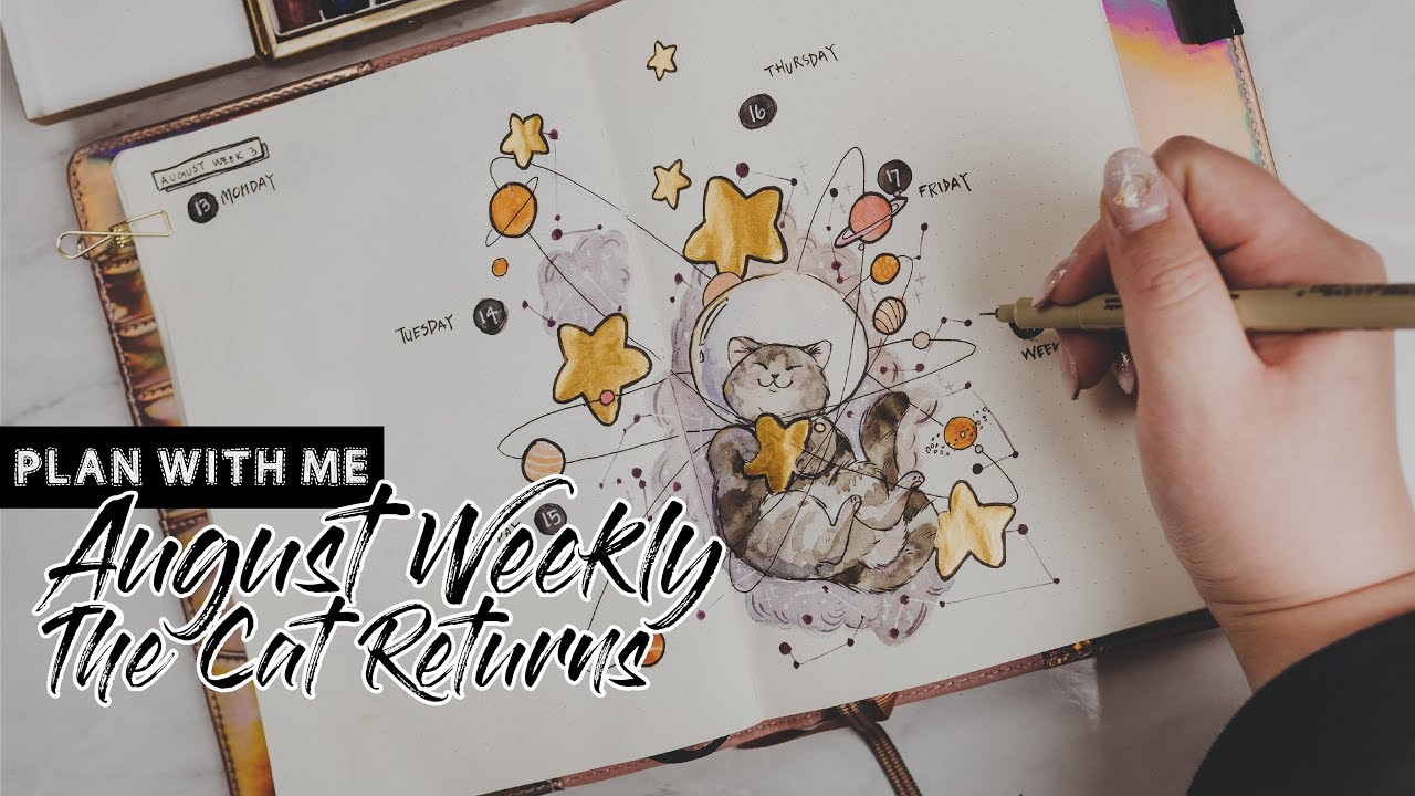 Plan With Me | August Weekly Setup - The Space Cat Returns