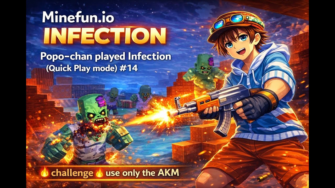 Minefun.io Infection Popo-chan played Infection (Quick Play mode) #14 ポポちゃんインフェクションを凸！#14