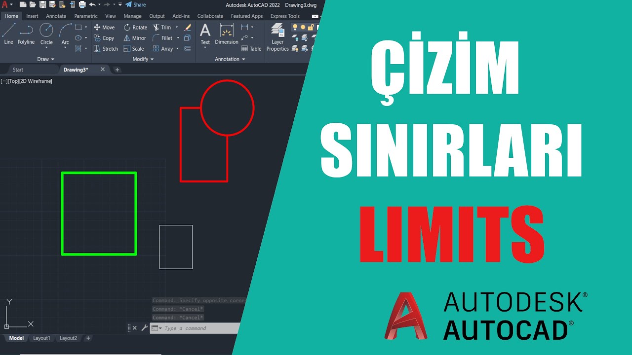 Autocad Çizim Sınırlarını Ayarlama | Autocad LIMITS Komutu ve Çıktı Alma